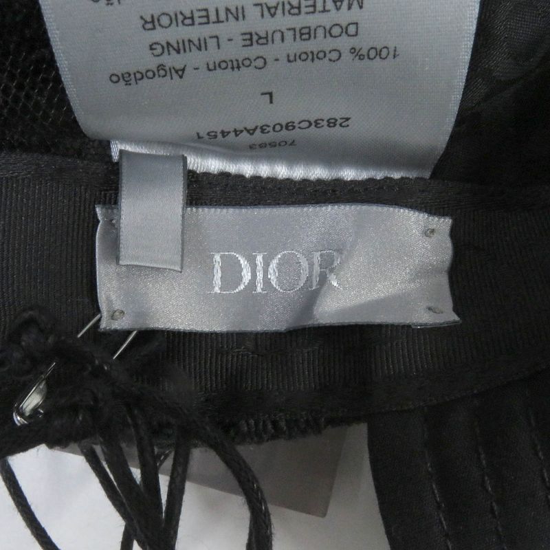 DIOR Homme 283c903a4451 Oblique Docking Casket Hat Cap Black L Made In Italy