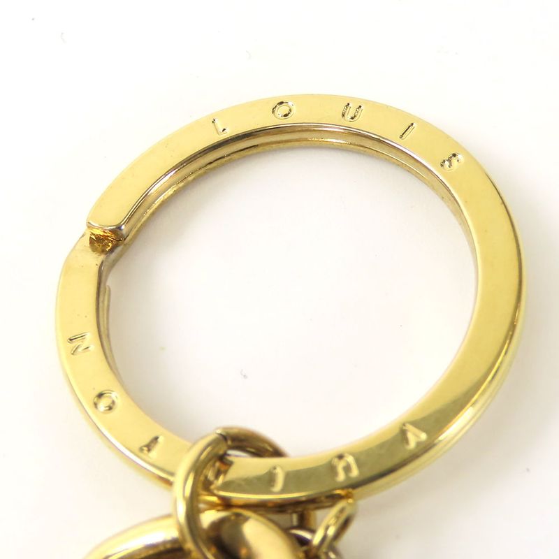 Louis Vuitton Key Holder LV Faceted M65216 Metal Gold Bag Charm Accessories