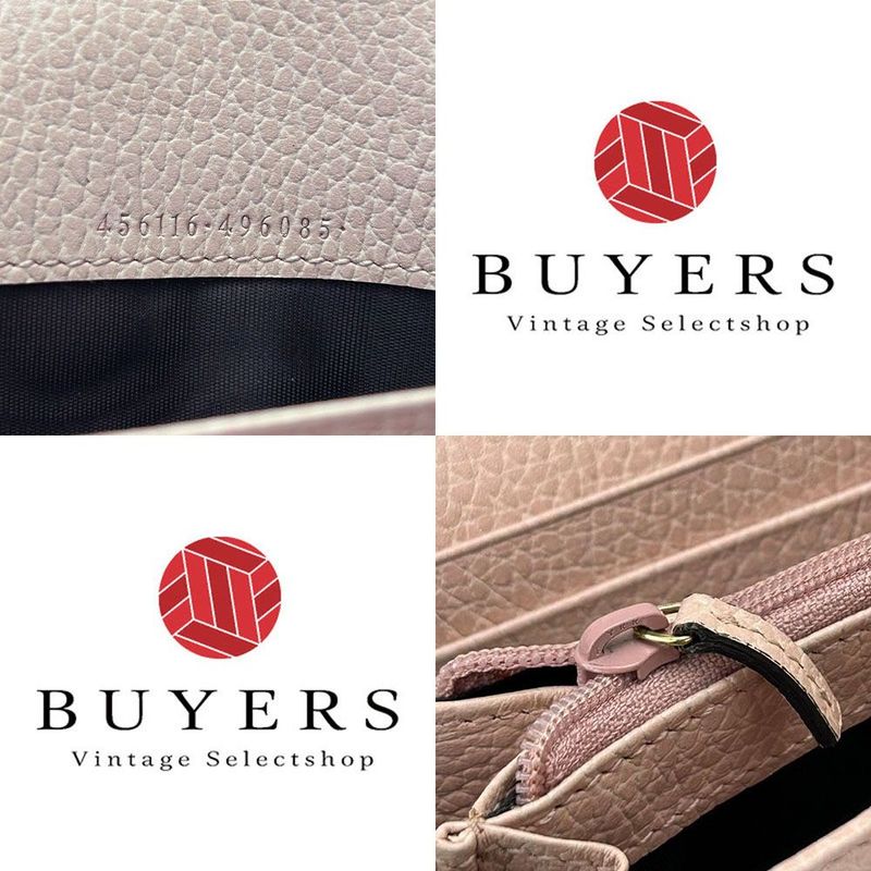 Gucci Bifold Long Wallet456116gg Marmontleather Leatherpinkwalletordinary Small