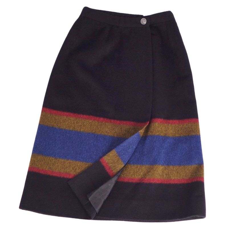 Vintage Hermes Skirt Wrap Skirt Alpaca