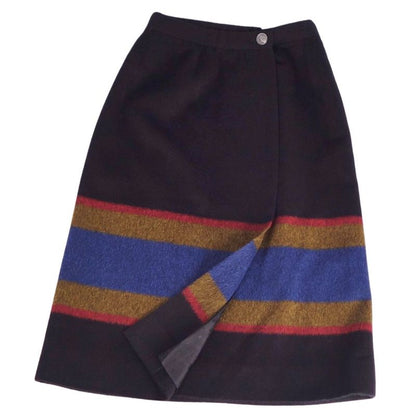Vintage Hermes Skirt Wrap Skirt Alpaca