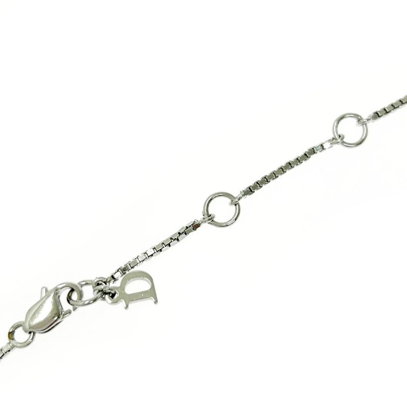 Christian Dior Metal Dog Tag Plate Bracelet Silver 412180 Bracelet