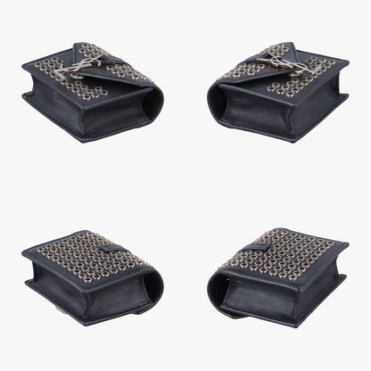 Yves Saint Laurentyves Saint Laurent Studded Flap Black Leather 347918 Dpl347918