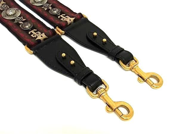 Christian Dior Medallion Canvas And Leather Shoulder Strap For Bag