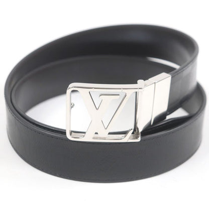 Louis Vuitton M0029 Santure Damier Infini LV Logo Silver Buckle Leather Belt