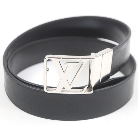 Louis Vuitton M0029 Santure Damier Infini LV Logo Silver Buckle Leather Belt