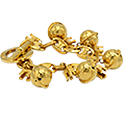 Celine Bracelet Star Ball Arc De Triomphe Macadam Gold Color 120.8g Accessories