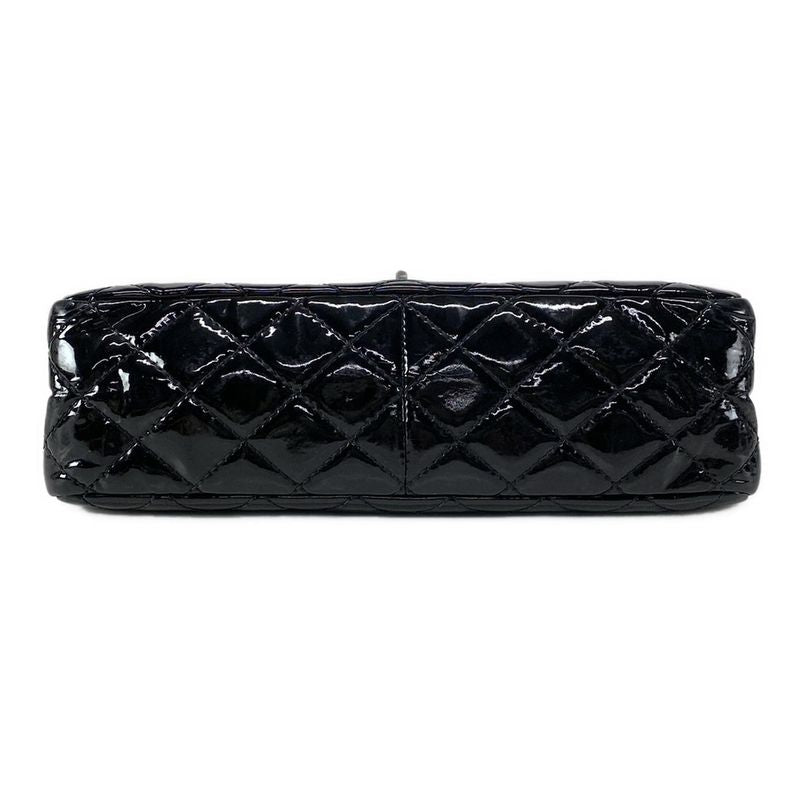 Chanel Shoulder Bag Double Flap Matelasse /255 Black Silver Hardware / Chain