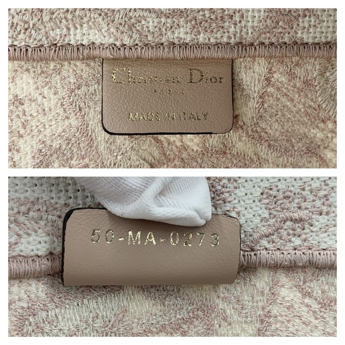 Christian Dior Toile de Jouy Embroidered Book Tote Small Bag M1296ztdt Pink