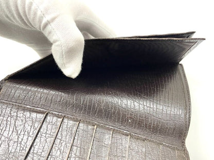 Gucci Interlocking G Logo Leather Long Wallet Billfold 124575 Black Made In