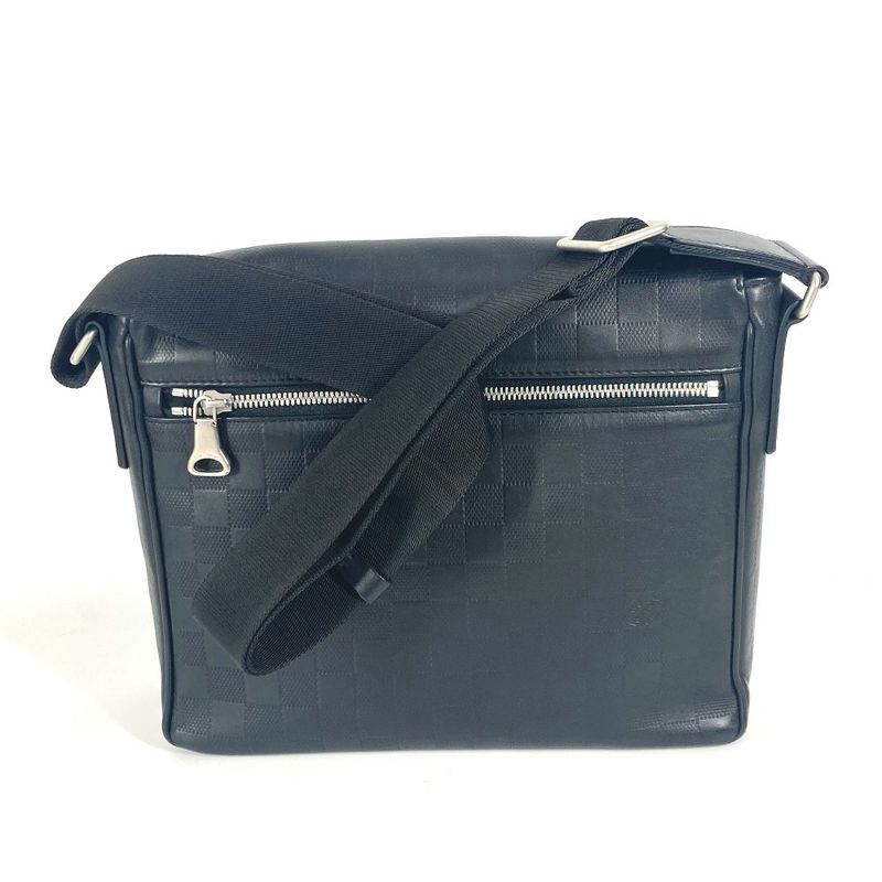 Louis Vuitton Shoulder Bag District PM N41033 Damier Infini Leather Black