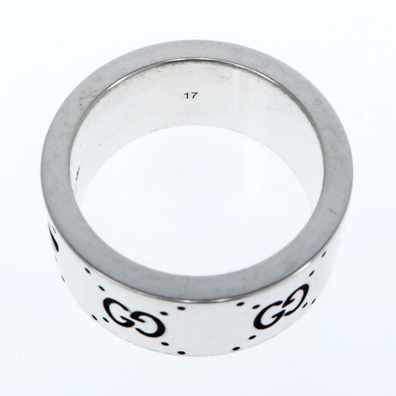 Gucci Adidas Collaboration Ring Engraving Wide Trefoil 17 Ag925 Jewelry
