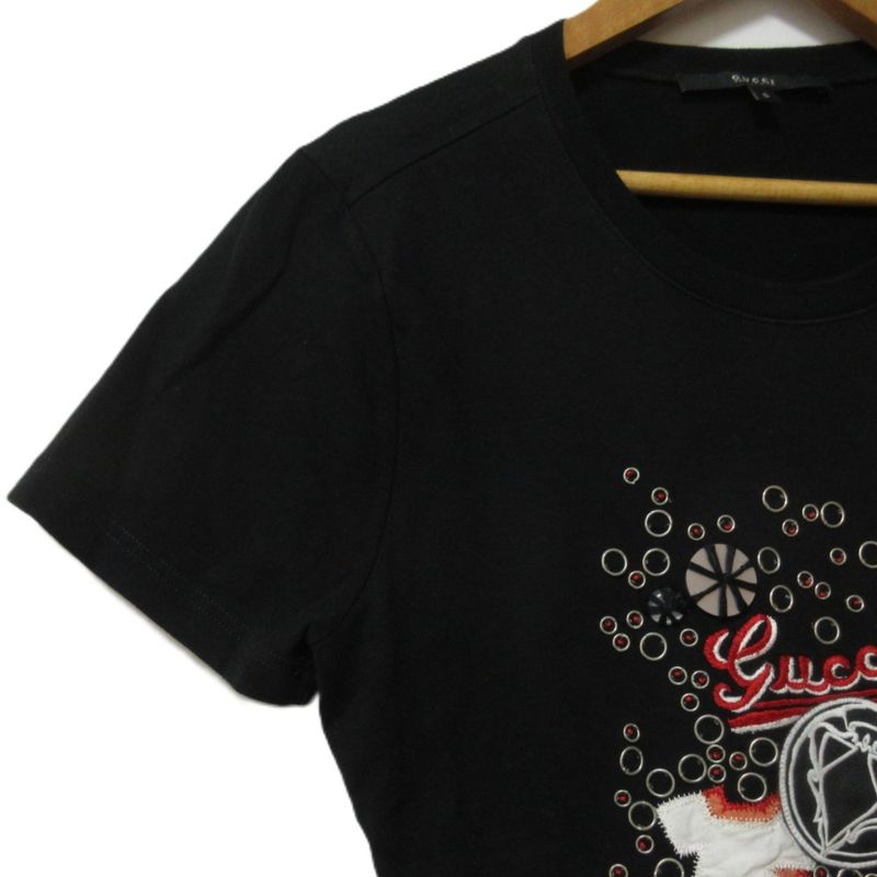Gucci Logo Embroidery Crew Neck Short Sleeve T-Shirt Cut and Sewn 192131 X3252