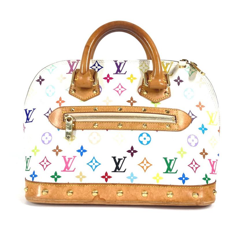 Louis Vuitton Handbag Alma M92647 Monogram Multicolor Canvas Bronze White