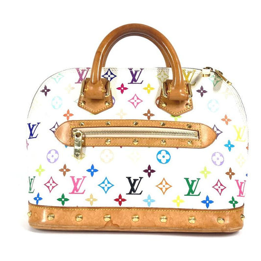 Louis Vuitton Handbag Alma M92647 Monogram Multicolor Canvas Bronze White