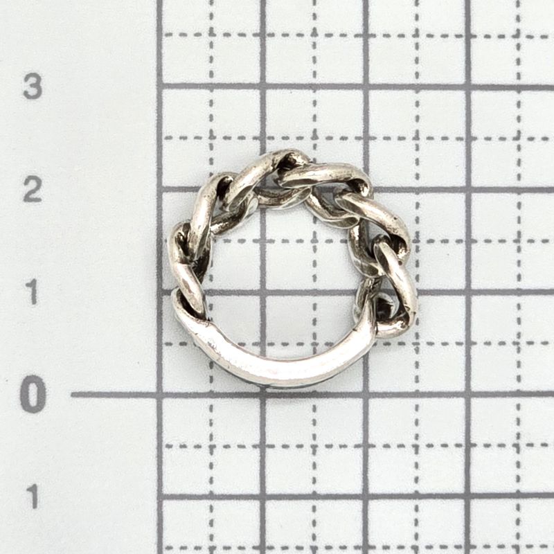 Gucci 678711 Logo Plate Golmet Chain Ring 10 Approx 10 Enamel Greenish Color