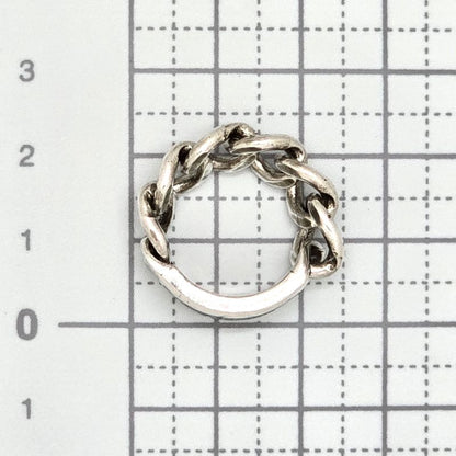 Gucci 678711 Logo Plate Golmet Chain Ring 10 Approx 10 Enamel Greenish Color