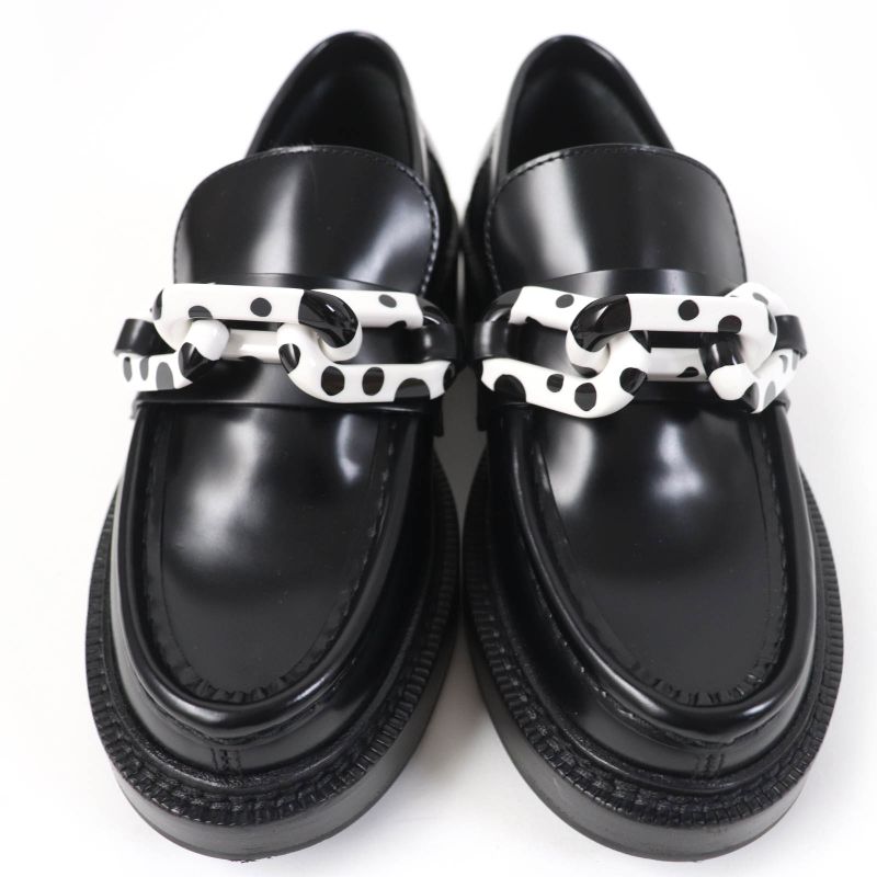 Louis Vuitton Yayoi Kusama Academy Line Leather Loafer Black 34.5 Storage With