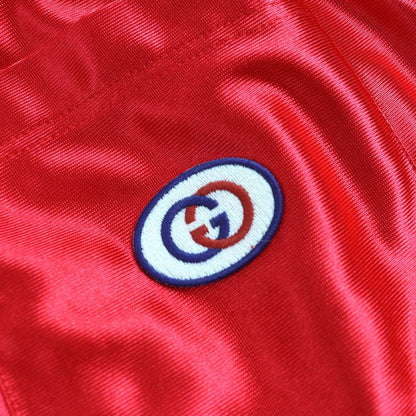 Gucci 21AW 659460 Logo Patch Webline Track Pants Red S Genuine