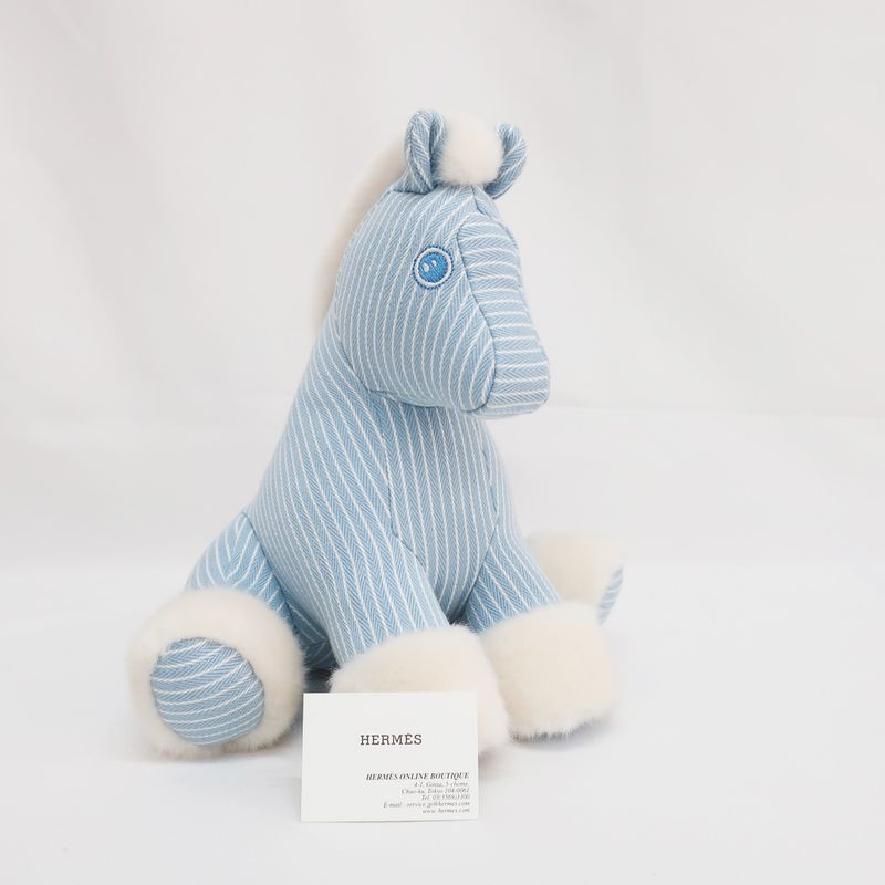 Hermes Baby - Hermi - Stuffed Animal Horse Blue - Cotton Accessories