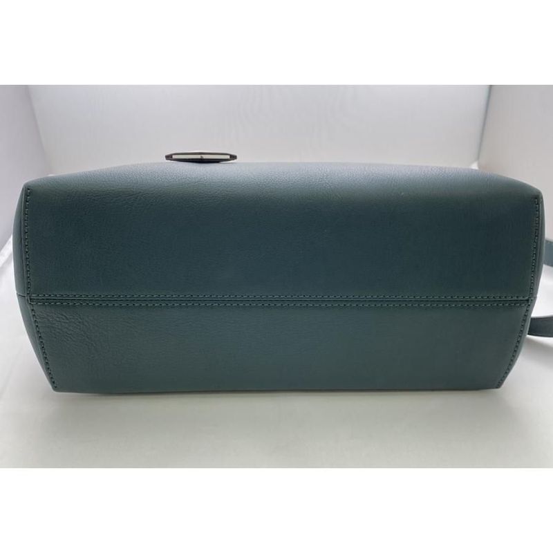 Fendi by the Way Medium 2-Way Handbag 8bl124 Leather Green Beige Multicolor