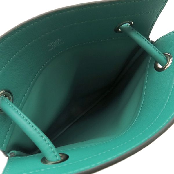 Hermes Shoulder Bag Sac Aline Mini Swift Vert Veron Silver Hardware Green