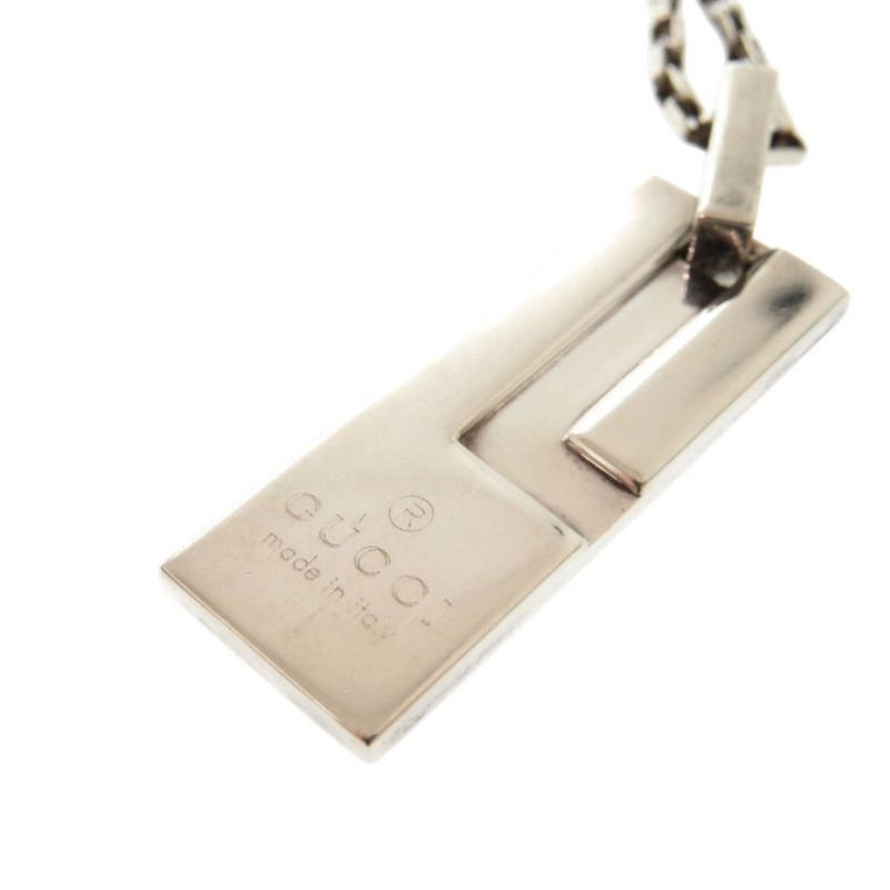 Gucci Logo Plated Silver 925 Necklace Pendant 1514 Gucci Men's