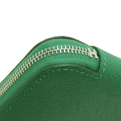 Hermes Azap Silk Inn Compact Silver Hardware Coin Case Epson Women