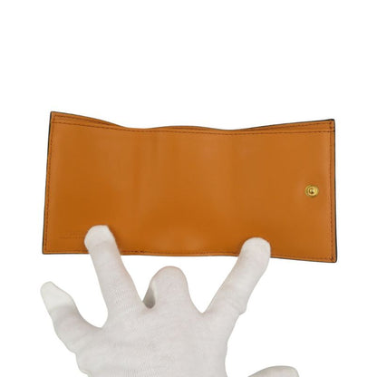 Fendi Fize 8m0395 Karung Leather Gold Hardware Yellow Trifold Wallet 1050 Fendi