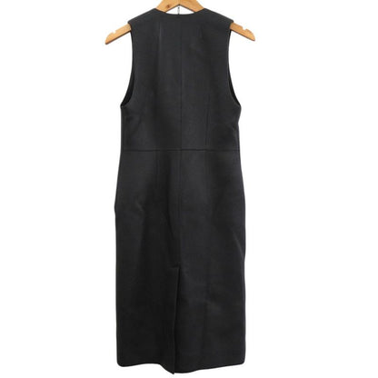 Hermes Long Gilet Deerskin Vest Deerskin Black 0260 Hermes