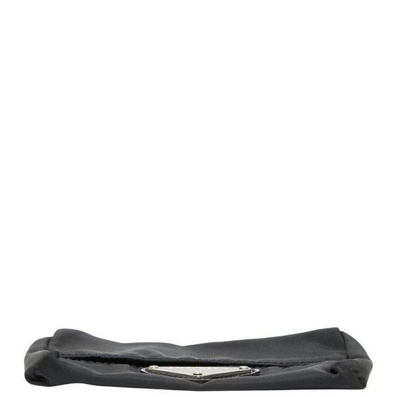 Prada Plat Triangle Logo Plate Tissue Case Pouch Black Nylon Women's Prada