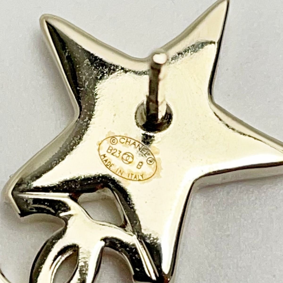 Chanel Earrings Gold Star Coco Mark GP Rhinestone Women's Accessories