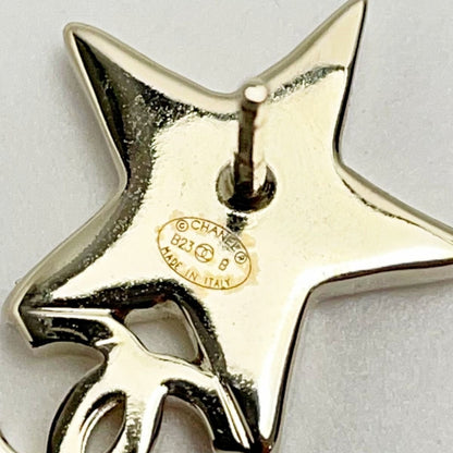 Chanel Earrings Gold Star Coco Mark GP Rhinestone Women's Accessories