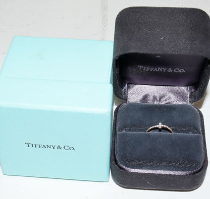 Tiffany & Co Ring 18K Pink Gold Diamond Total 019ct T-wire Full Circle Ring