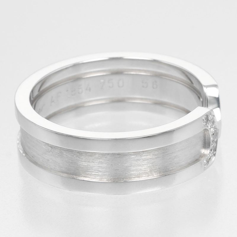 Cartier 2C 18kwhite Gold And Diamonds #16 Ladies 8.5g Ring