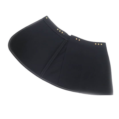 Louis Vuitton 20AW Wool Silk Blend Trapezoid Wrap Skirt With Logo Button Black