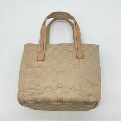 Gucci 002 1079 Handbag Tote Mini Bag Beige GG Canvas Leather Fashion Women