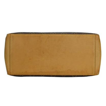 Louis Vuitton Tote Bag Cabas Mezzo M51151 Monogram Nubuck Leather Brown Gold