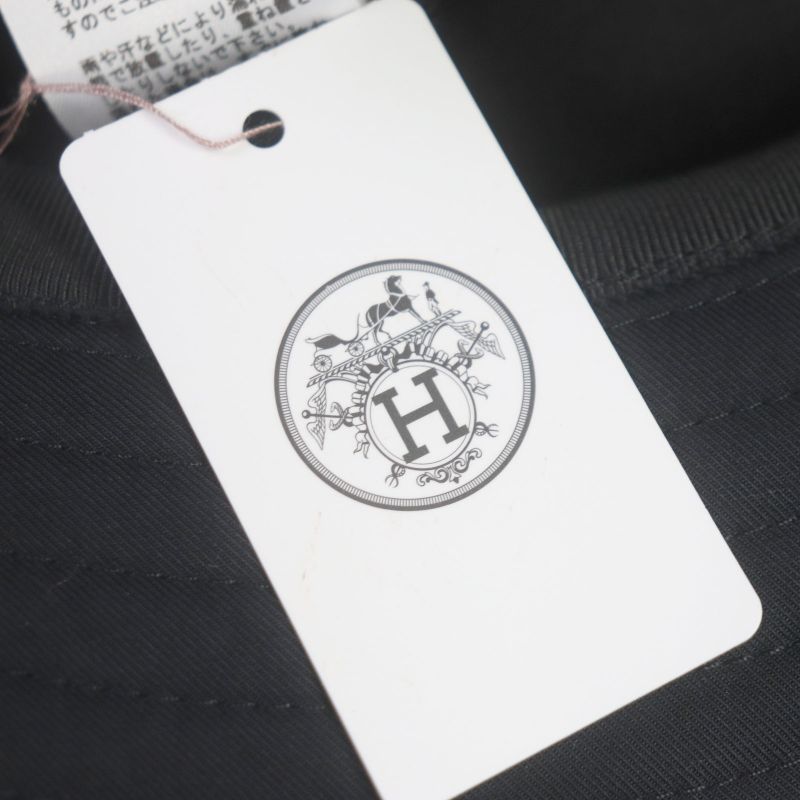 Hermes Fred Quarterbash Cotton Current Production Hat Black 58 Made In Italy