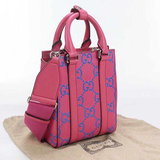 Gucci Mini 2WAY GG Embossed 696010 Tote Bag Leather Women