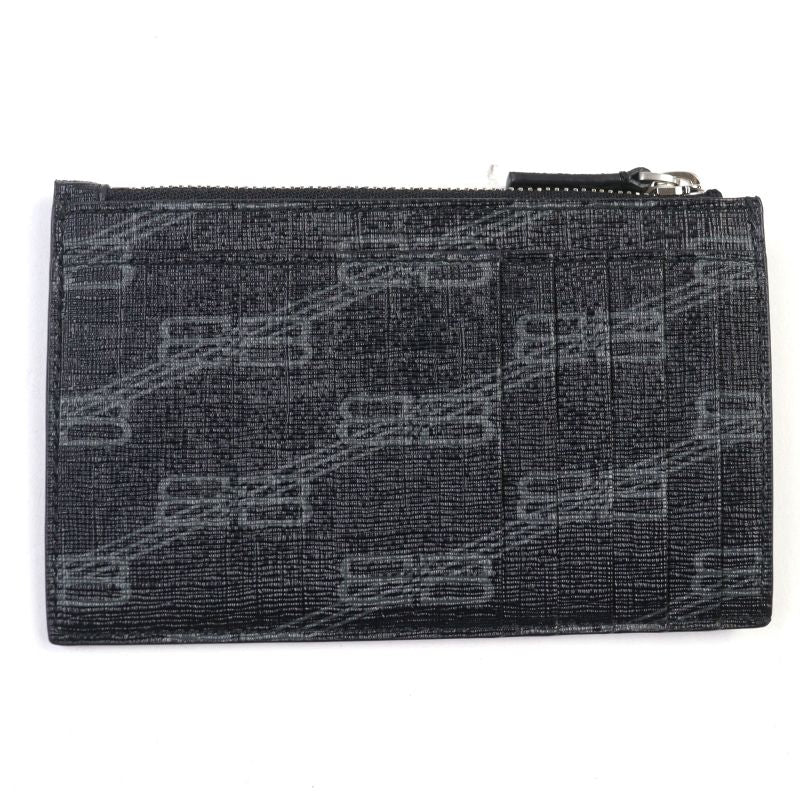 Balenciaga 640535 CASH Leather Bbmonogram Logo Print Fragment Case Card Holder