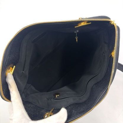 Chanel Triple Coco Mark Serial No 4 Series Chain Shoulder Bag Caviar Skin Black