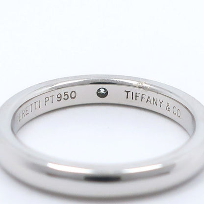 Tiffany & Co Stacking Band Elsa Peretti Pt950platinum X Diamonds 5.5 Ladies