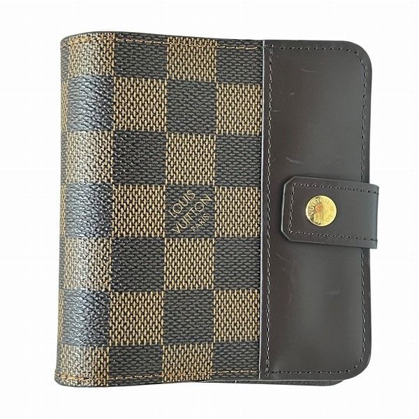 Louis Vuitton Damier Compact Zip N61668 Bifold Wallet Unisex