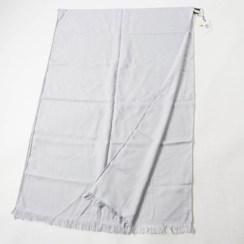 Hermes 2022 H262494s New Livris Cashmere Silk Stole/muffler Light Gray Made In