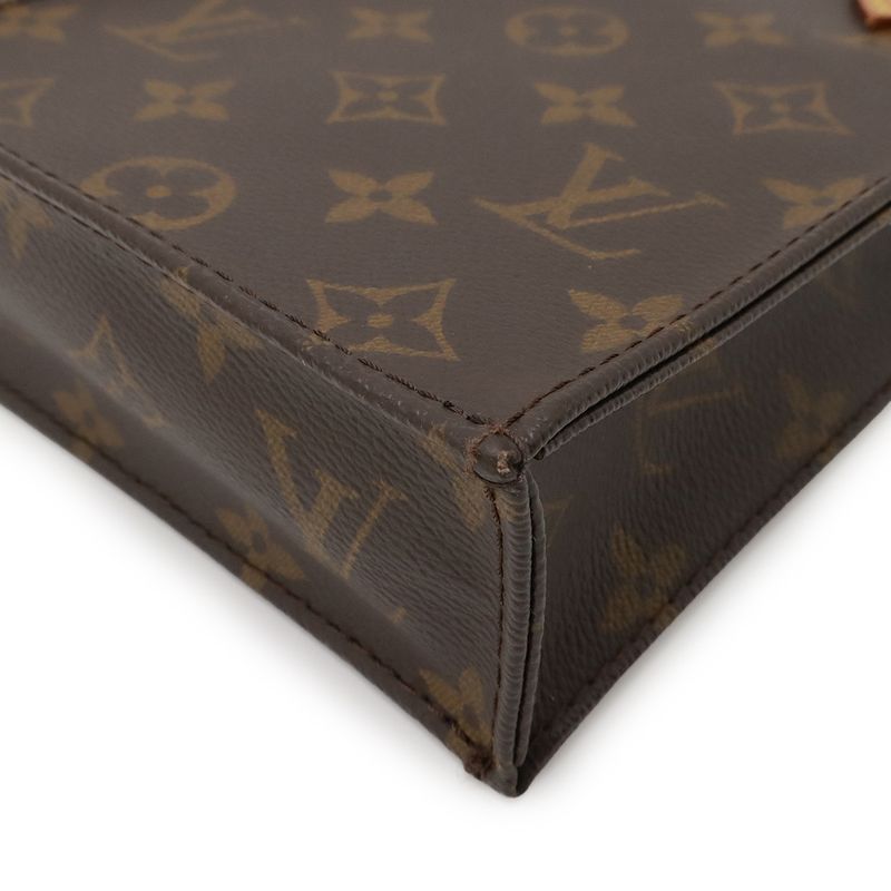 Louis Vuitton Monogram Petite Sac Plat Handbag Mini Bag 2WAY Shoulder Bag M81295