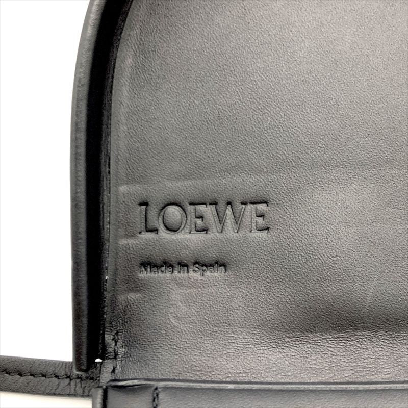 Loewe Heel Pouch Mini Shoulder Bag Leather 102208 Engraved Black Wallet Women