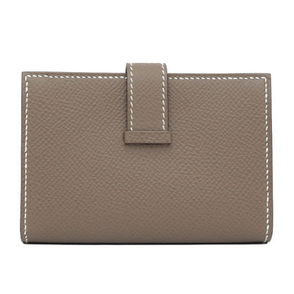 Hermes Bearn Cade Case Etoupe Silver Hardware Vo-epson W Engraved