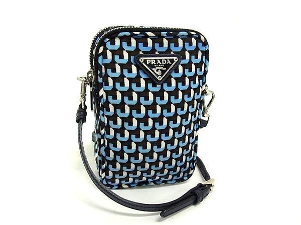 Prada Tessuto Nylon And Saffiano Leather Shoulder Bag Crossbody Light