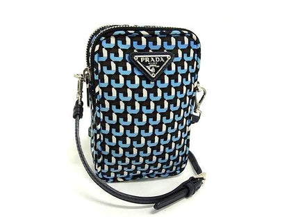 Prada Tessuto Nylon And Saffiano Leather Shoulder Bag Crossbody Light